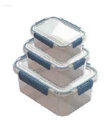 Silikon Contalı Saklama Kabı  Set (375+900+1700 ml)
