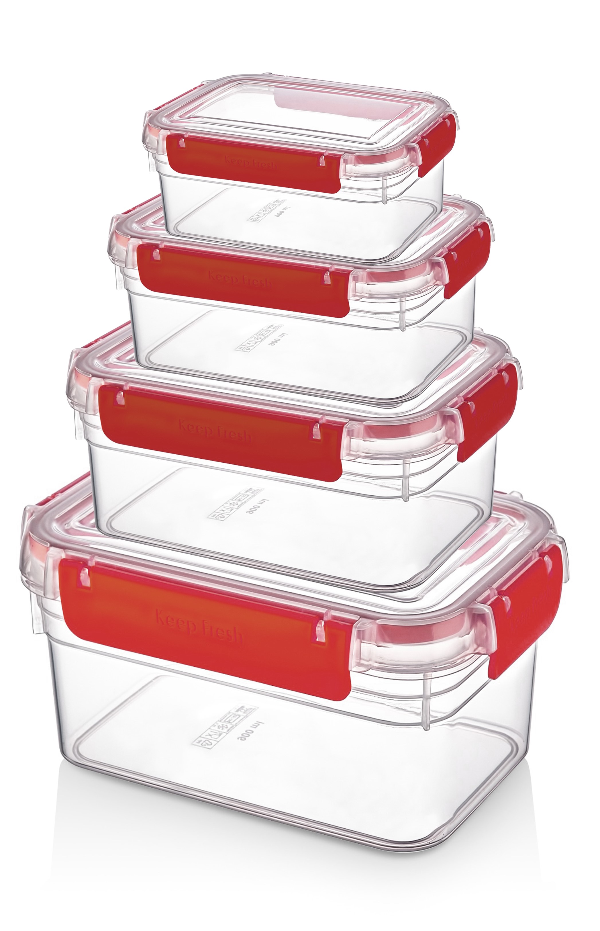 Silikon Contalı Saklama Kabı Set 4 Ad. (375+900+1700+3000 ml)